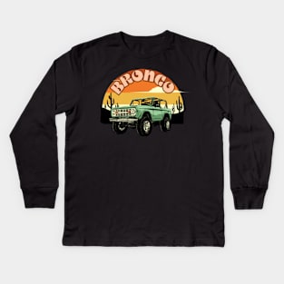 Retro Bronco Kids Long Sleeve T-Shirt